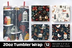 Cozy Christmas Tumbler Wrap, 20oz Skinny Tumbler Wraps Product Image 1