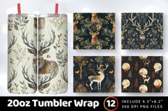 Enchanted Woodland Stag Tumbler Wrap, 20oz Skinny Tumbler Wr Product Image 1