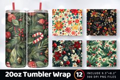 Festive Blend Joyful Christmas Tumbler Wrap, 20oz Skinny Tum Product Image 1