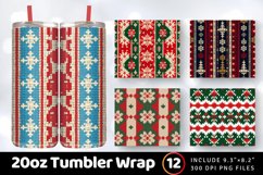 Knitted Christmas Tumbler Wrap, 20oz Skinny Tumbler Wraps Product Image 1