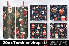 Cozy Christmas Tumbler Wrap, 20oz Skinny Tumbler Wraps Product Image 1