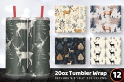 Forest Deer Tumbler Wrap, 20oz Skinny Tumbler Wrap Product Image 1