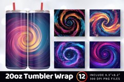 Galaxy Swirl Abstract Cosmic Tumbler Wrap, 20oz Skinny Tumbl Product Image 1