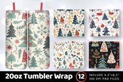 Whimsical Christmas Tumbler Wrap, 20oz Skinny Tumbler Wraps Product Image 1