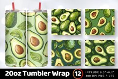 Avocado Tumbler Wrap, 20oz Skinny Tumbler Wraps Product Image 1
