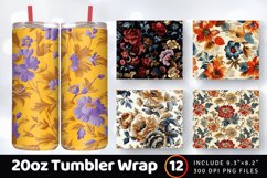 Jacquard Fabric Flowers Tumbler Wrap, 20oz Skinny Tumbler Wr Product Image 1