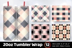 Pastel Lumberjack Buffalo Plaid Tumbler Wrap, 20oz Skinny Tu Product Image 1