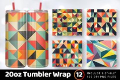 Geometric Shapes Colors Tumbler Wrap, 20oz Skinny Tumbler Wr Product Image 1