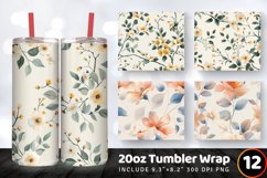 Soft Spring Blooming Flower Tumbler Wrap, 20oz Skinny Tumble Product Image 1