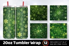 Green Christmas Tumbler Wrap, 20oz Skinny Tumbler Wraps Product Image 1