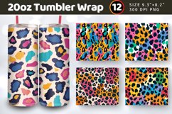 Colorful Leopard Print Tumbler Wraps, 20oz Skinny Tumbler Wr Product Image 1