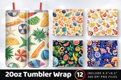 Summer Treasures Tumbler Wrap, 20oz Skinny Tumbler Wraps Product Image 1