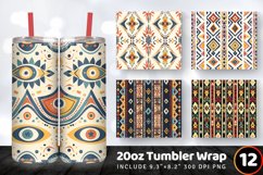 Tribal Bohemian Tumbler Wrap, 20oz Skinny Tumbler Wraps Product Image 1