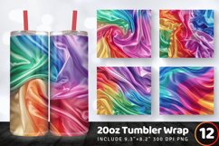 Rainbow Satin Cloth Tumbler Wrap, 20oz Skinny Tumbler Wrap Product Image 1
