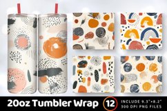 Minimal Abstract Boho Tumbler Wrap, 20oz Skinny Tumbler Wrap Product Image 1