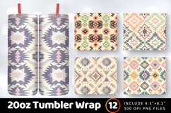 Aztec Pastel Western Tumbler Wrap, 20oz Skinny Tumbler Wrap Product Image 1