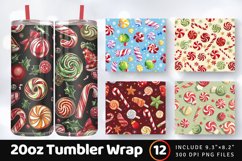Candy Seamless Christmas Tumbler Wrap, 20oz Skinny Tumbler W Product Image 1