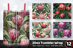Protea Flowers Tumbler Wrap, 20oz Skinny Tumbler Wrap Product Image 1