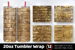 Gold Brick Tumbler Wrap, 20oz Skinny Tumbler Wraps Product Image 1