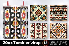 Navajo Ethnic Tribal Southwest Tumbler Wrap, 20oz Skinny Tum Product Image 1
