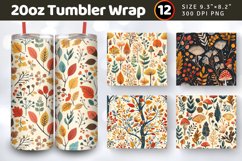 Autumn Garden Tumbler Wraps, 20oz Skinny Tumbler Wrap Product Image 1