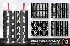 Black &amp; White Knitted Tumbler Wrap, 20oz Skinny Tumbler Wrap Product Image 1