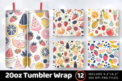 Sweet Summer Tumbler Wrap, 20oz Skinny Tumbler Wraps Product Image 1