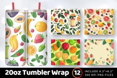 Gardening Fresh Fruits Tumbler Wrap, 20oz Skinny Tumbler Wra Product Image 1