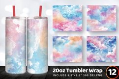 Watercolor Pastel Clouds Tumbler Wrap, 20oz Skinny Tumbler W Product Image 1