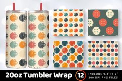 Vintage Retro Polka Dot Tumbler Wrap, 20oz Skinny Tumbler Wr Product Image 1