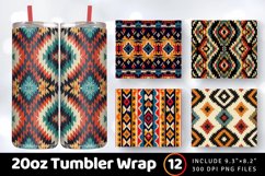 Knitted Aztec Fabric Tumbler Wrap, 20oz Skinny Tumbler Wrap Product Image 1