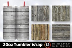 Wood Plank Tumbler Wrap, 20oz Skinny Tumbler Wraps Product Image 1