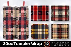 Knitted Scottish Tartan Tumbler Wrap, 20oz Skinny Tumbler Wr Product Image 1
