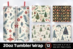 Christmas Time Tumbler Wrap, 20oz Skinny Tumbler Wraps Product Image 1