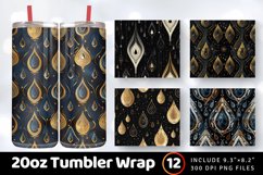 Opulent Night Teardrops Tumbler Wrap, 20oz Skinny Tumbler Wr Product Image 1
