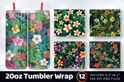 Nature Spring Jungle Blossoms Tumbler Wrap, 20oz Skinny Tumb Product Image 1