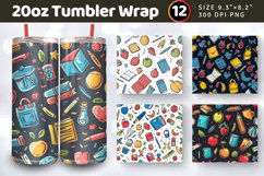 Back to School Tumbler Wraps, 20oz Skinny Tumbler Wrap Product Image 1