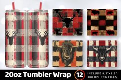 Retro Lumberjack Buffalo Plaids Tumbler Wrap, 20oz Skinny Tu Product Image 1