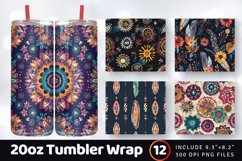 Boho Tumbler Wrap, 20oz Skinny Tumbler Wraps Product Image 1
