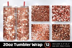 Luxury Shimmer Glitter Rose Gold Sequin Tumbler Wrap, 20oz S Product Image 1