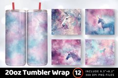 Unicorn Dream Tumbler Wrap, 20oz Skinny Tumbler Wraps Product Image 1