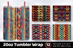 Colorful Knitted Tumbler Wrap, 20oz Skinny Tumbler Wrap Product Image 1