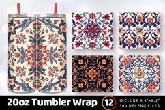 Turkish Traditions Tumbler Wrap, 20oz Skinny Tumbler Wraps Product Image 1