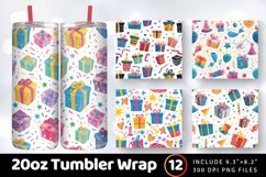 Birthday Party Decoration Gift Tumbler Wrap, 20oz Skinny Tum Product Image 1