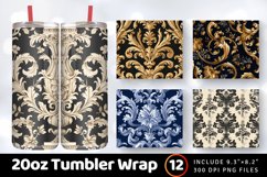 European Baroque Tumbler Wrap, 20oz Skinny Tumbler Wraps Product Image 1