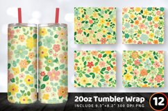 Spring Flower Tumbler Wrap, 20oz Skinny Tumbler Wraps Product Image 1