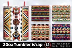 Aztec Multicolor African American Tumbler Wrap, 20oz Skinny Product Image 1