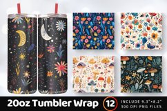Leopard Flowers Tumbler Wrap, 20oz Skinny Tumbler Wrap Product Image 1
