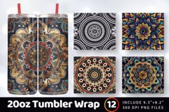 Majestic Mandala Tumbler Wrap, 20oz Skinny Tumbler Wraps Product Image 1