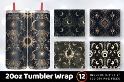 Eclipse Damask Tumbler Wrap, 20oz Skinny Tumbler Wraps Product Image 1